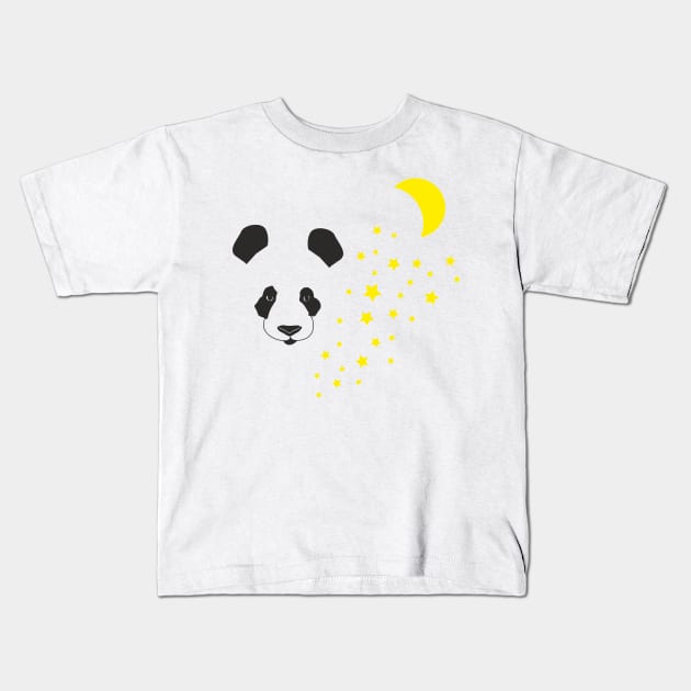 Panda Kids T-Shirt by YellowMadCat